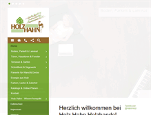 Tablet Screenshot of holz-hahn.de